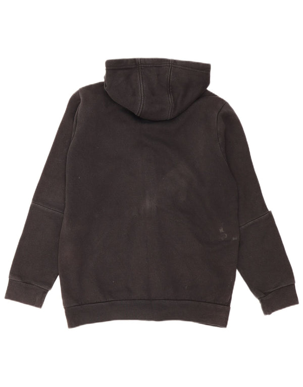 Adidas Boys Zip Hoodie Sweater 13-14 Years Black Cotton
