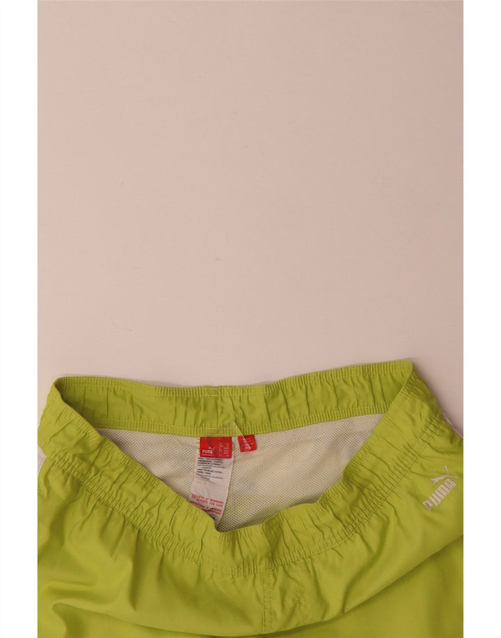 PUMA Mens Graphic Sport Shorts Medium  Green Polyester