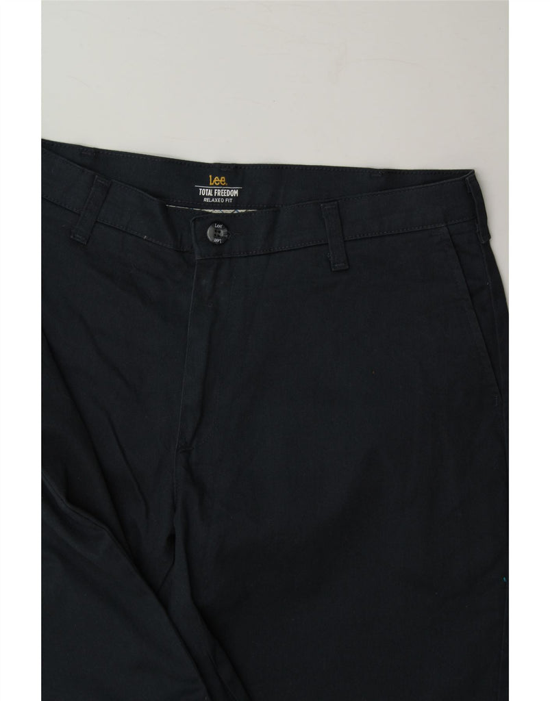 LEE Mens Relaxed Fit Chino Trousers W34 L30 Navy Blue Cotton Vintage Lee and Second-Hand Lee from Messina Hembry 