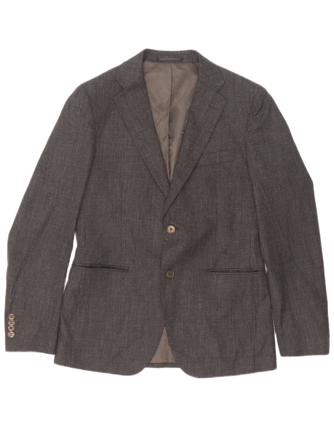 Coveri Mens 2 Button Blazer Jacket IT 48 Medium Grey Polyester