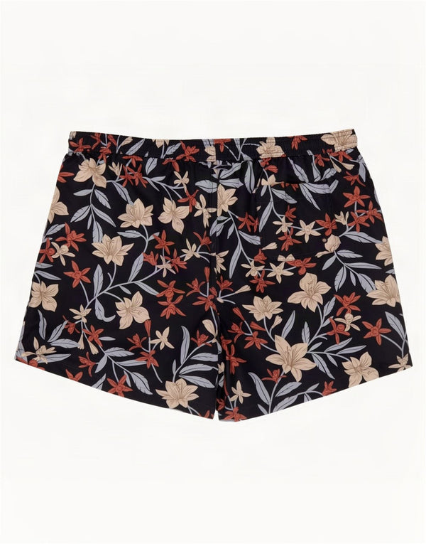 Marks & Spencer Mens Swimming Shorts 2XL Black Floral Polyester