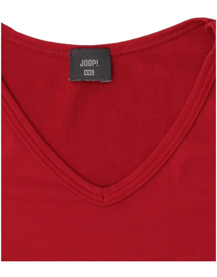 JOOP Womens T-Shirt Top UK 20 2XL Red