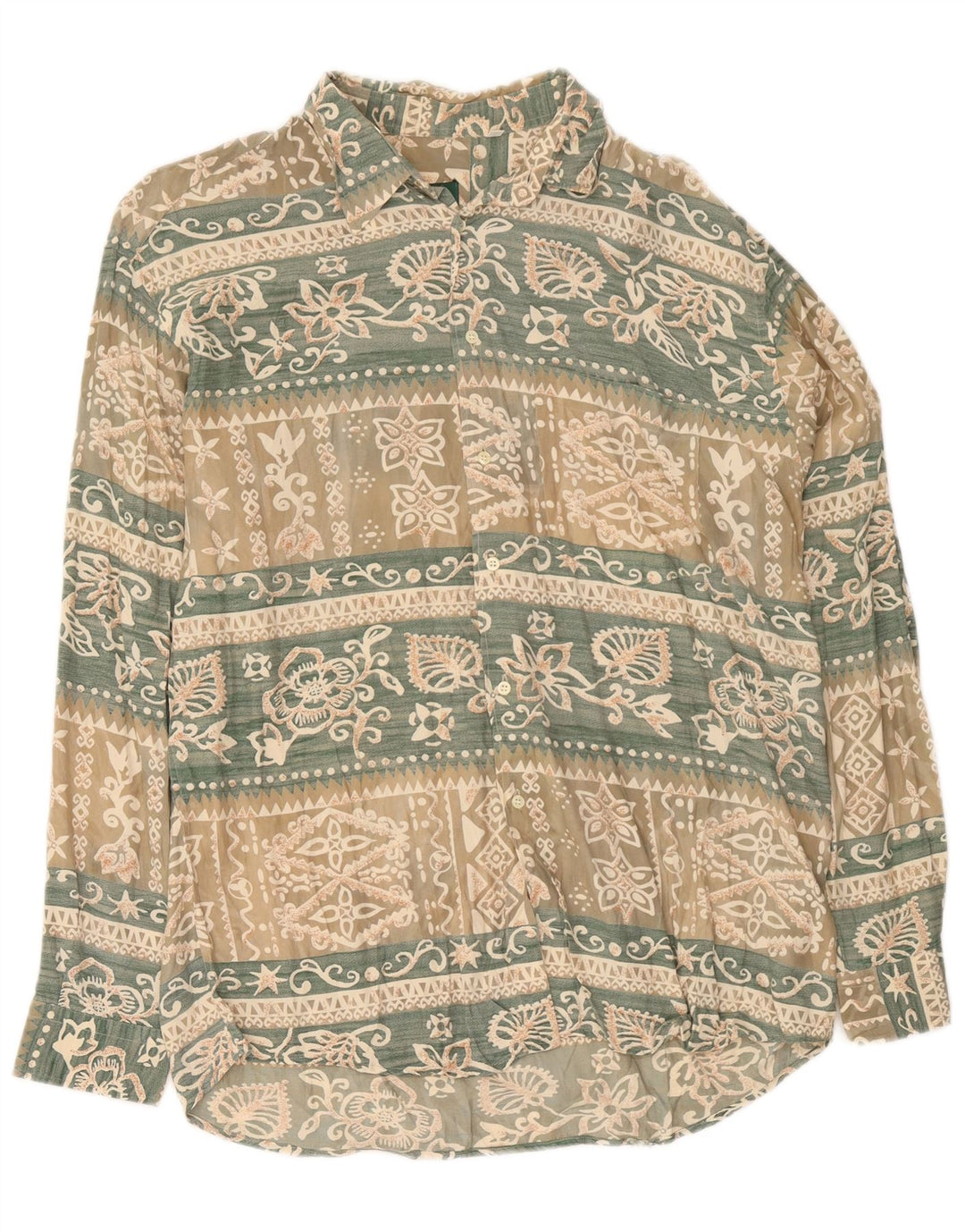 Old Farway Mens Shirt Size 41 Large Multicoloured Floral