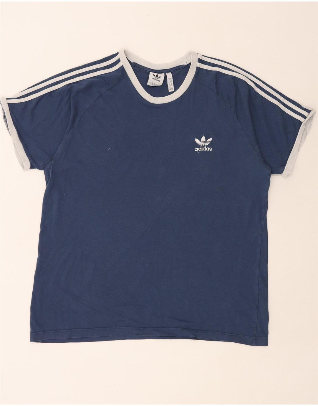 ADIDAS Mens T-Shirt Top XL Blue Cotton