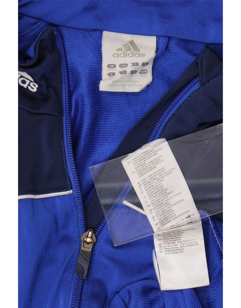 ADIDAS Mens Tracksuit Top Jacket UK 40/42 Medium Blue Colourblock Vintage Adidas and Second-Hand Adidas from Messina Hembry 