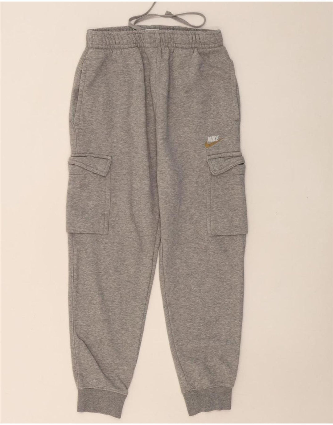 NIKE Womens Cargo Tracksuit Trousers Joggers UK 10 Small Grey Cotton