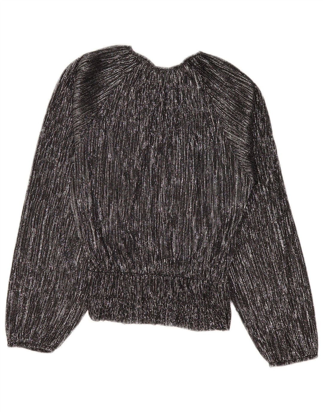 ZARA Womens Oversized Long Sleeve Blouse Top UK 10 Small Black Striped