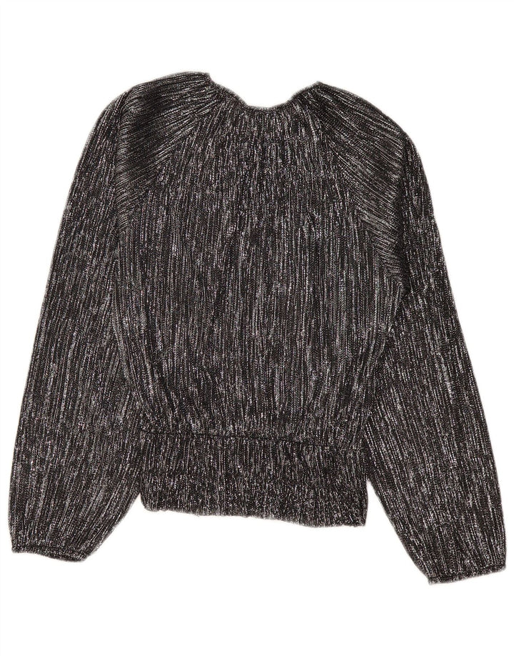 ZARA Womens Oversized Long Sleeve Blouse Top UK 10 Small Black Striped