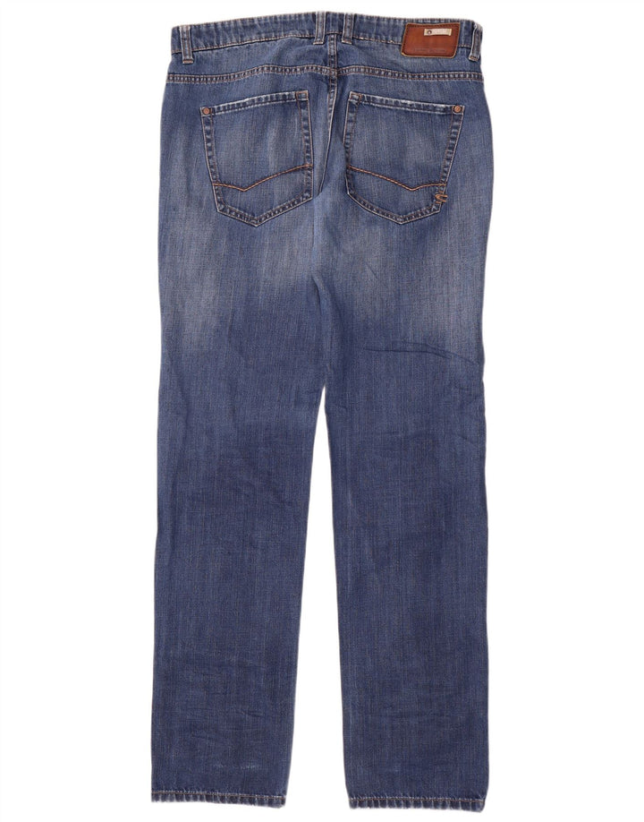 Camel Active Mens Straight Jeans W34 L34 Blue Cotton