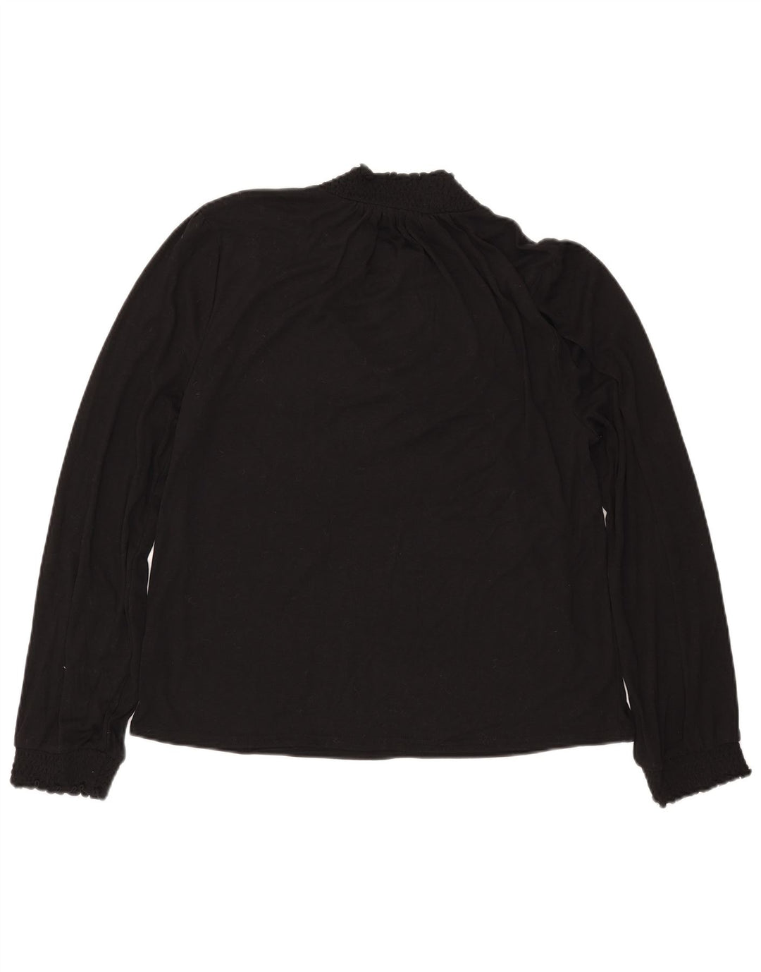 J. CREW Womens Long Sleeve Blouse Top UK 16 Large Black Polyester