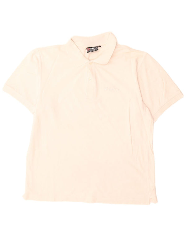 Lotto Mens Polo Shirt XL Off White Cotton