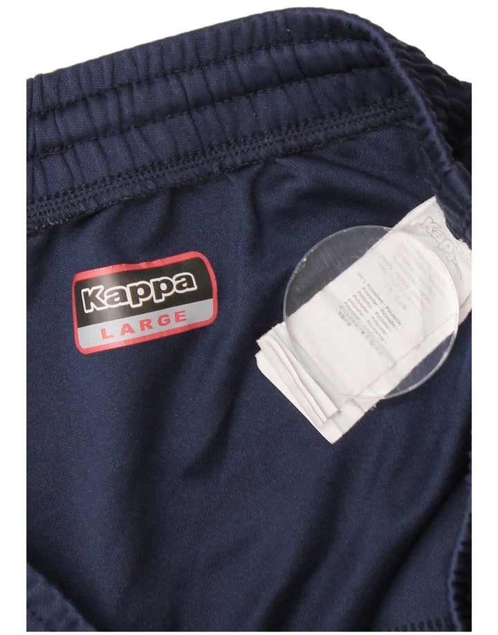 KAPPA Mens Graphic Tracksuit Trousers Large  Navy Blue Polyester