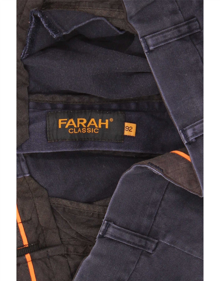 Farah Mens Classic Chino Shorts W36 Large Navy Blue