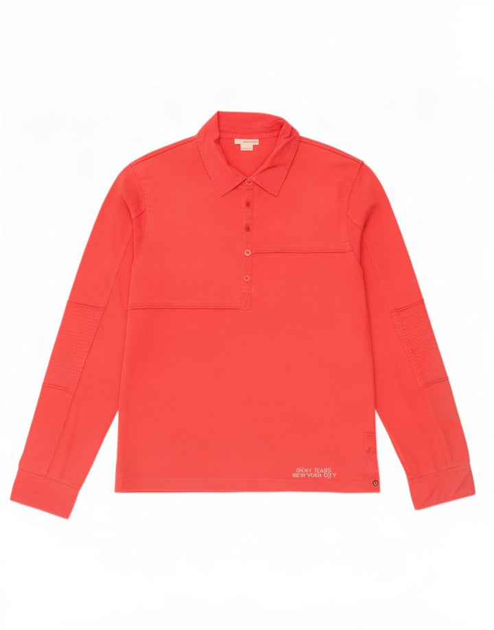 Dkny Mens Pullover Shirt Large Red Cotton