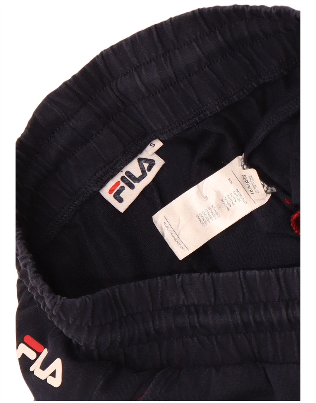 Fila Womens Graphic Tracksuit Trousers Joggers UK 10 Small Navy Blue