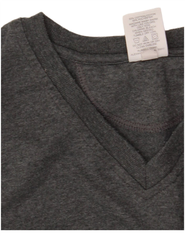 RUSSELL ATHLETIC Womens Vest Top UK 16 Large Grey Cotton
