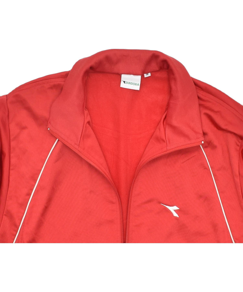 DIADORA Mens Tracksuit Top Jacket Medium Red Polyester | Vintage | Thrift | Second-Hand | Used Clothing | Messina Hembry 