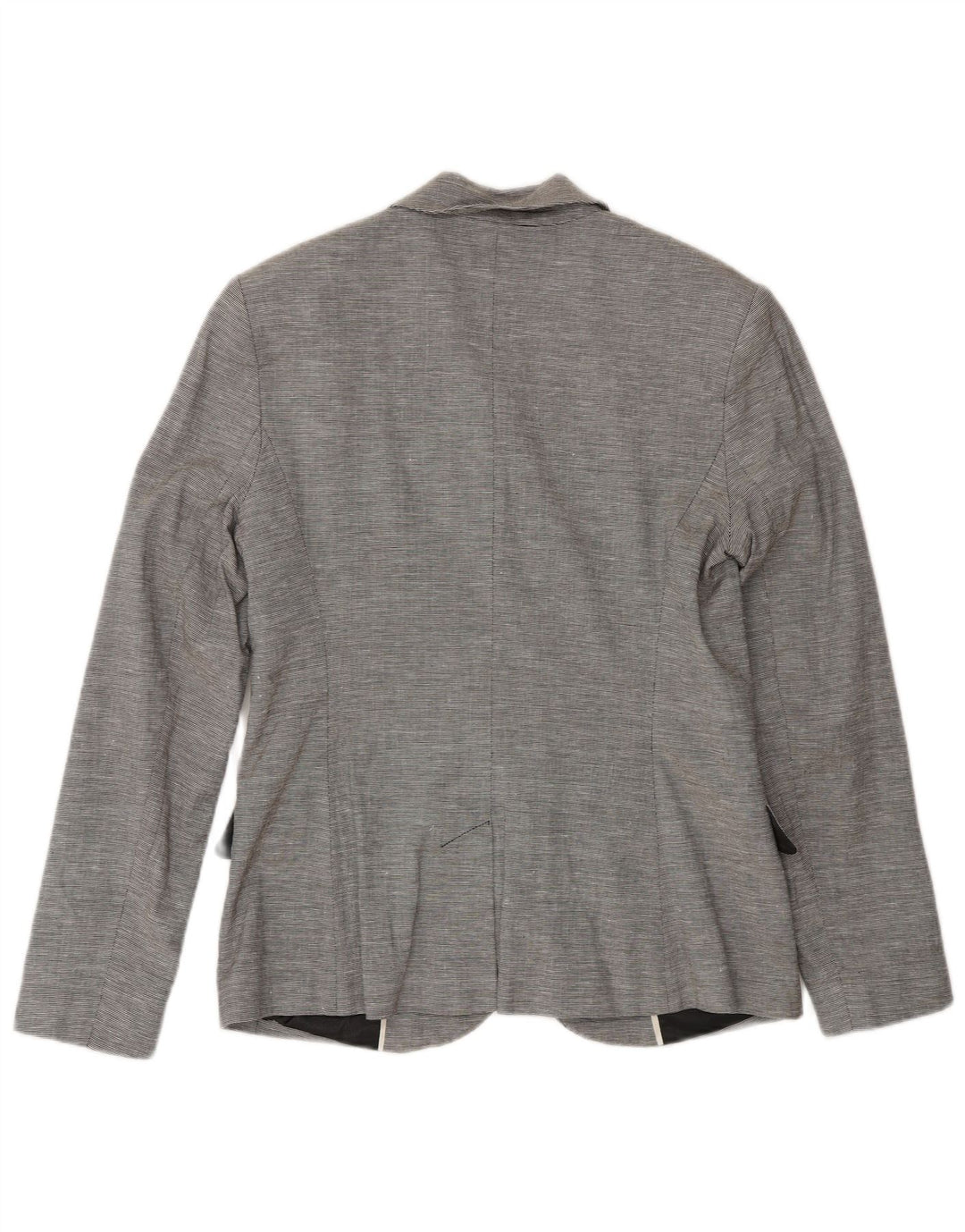 French Connection Womens 2 Button Blazer Jacket UK 12 Medium Grey Pinstripe