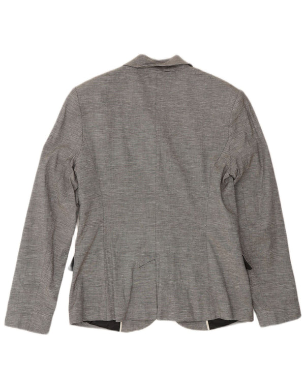 French Connection Womens 2 Button Blazer Jacket UK 12 Medium Grey Pinstripe