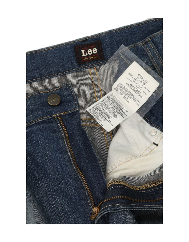 LEE Mens Brooklyn Straight Jeans W36 L34 Blue Cotton Vintage Lee and Second-Hand Lee from Messina Hembry 