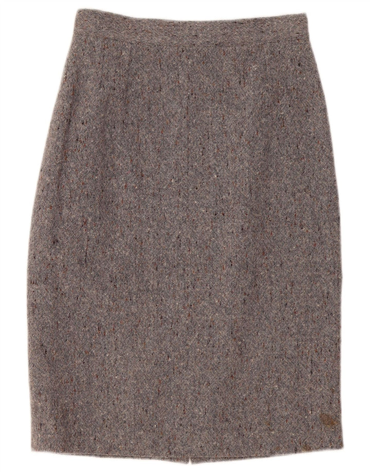 Vintage Womens Pencil Skirt Medium W30 Grey Flecked