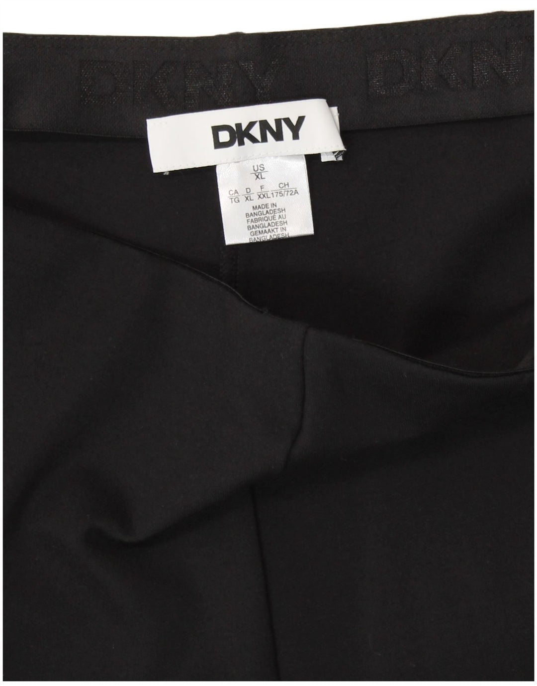 DKNY Womens High Waist Straight Capri Trousers XL W36 L24 Black Rayon