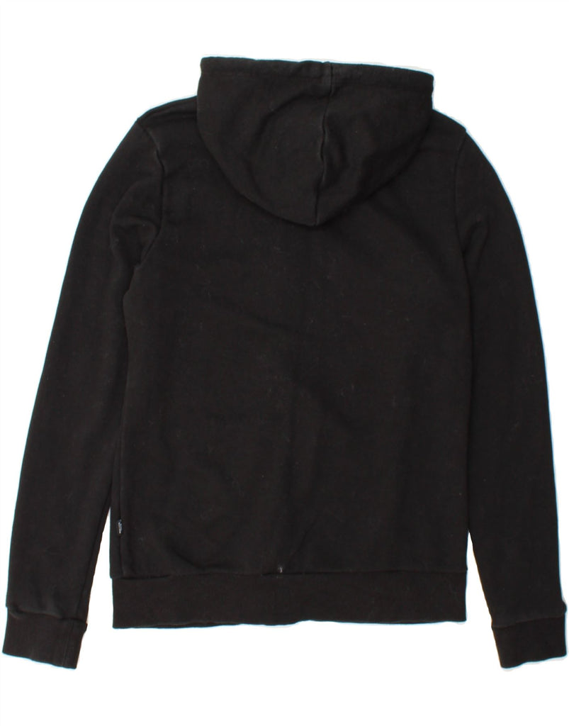 PUMA Womens Graphic Zip Hoodie Sweater UK 12 Medium Black Cotton Vintage Puma and Second-Hand Puma from Messina Hembry 