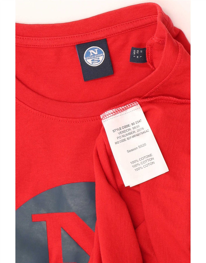 North Sails Mens Graphic T-Shirt Top Medium Red Cotton