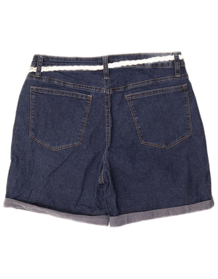 LEE Womens Mid Rise Denim Shorts US 12 Large W32 Blue Cotton