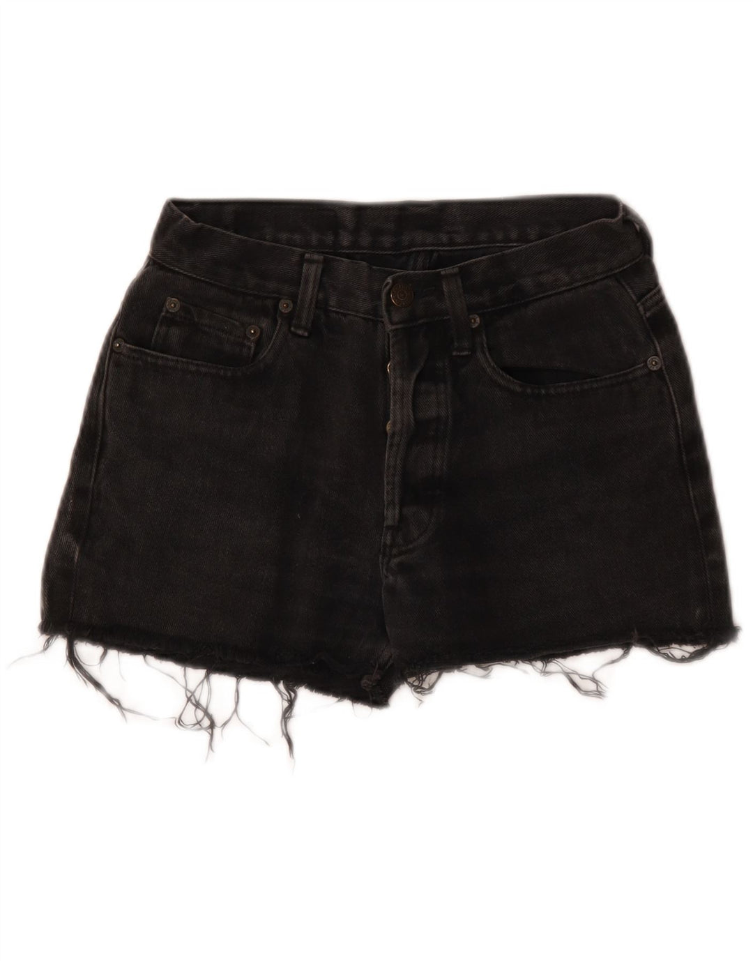 Levi's Womens 501 Denim Hot Pants W29 Medium Black Cotton