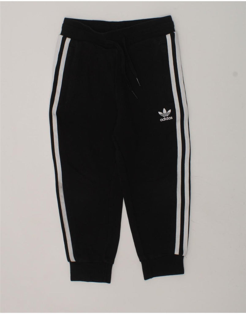 ADIDAS Boys Tracksuit Trousers Joggers 4-5 Years Black Cotton | Vintage Adidas | Thrift | Second-Hand Adidas | Used Clothing | Messina Hembry 