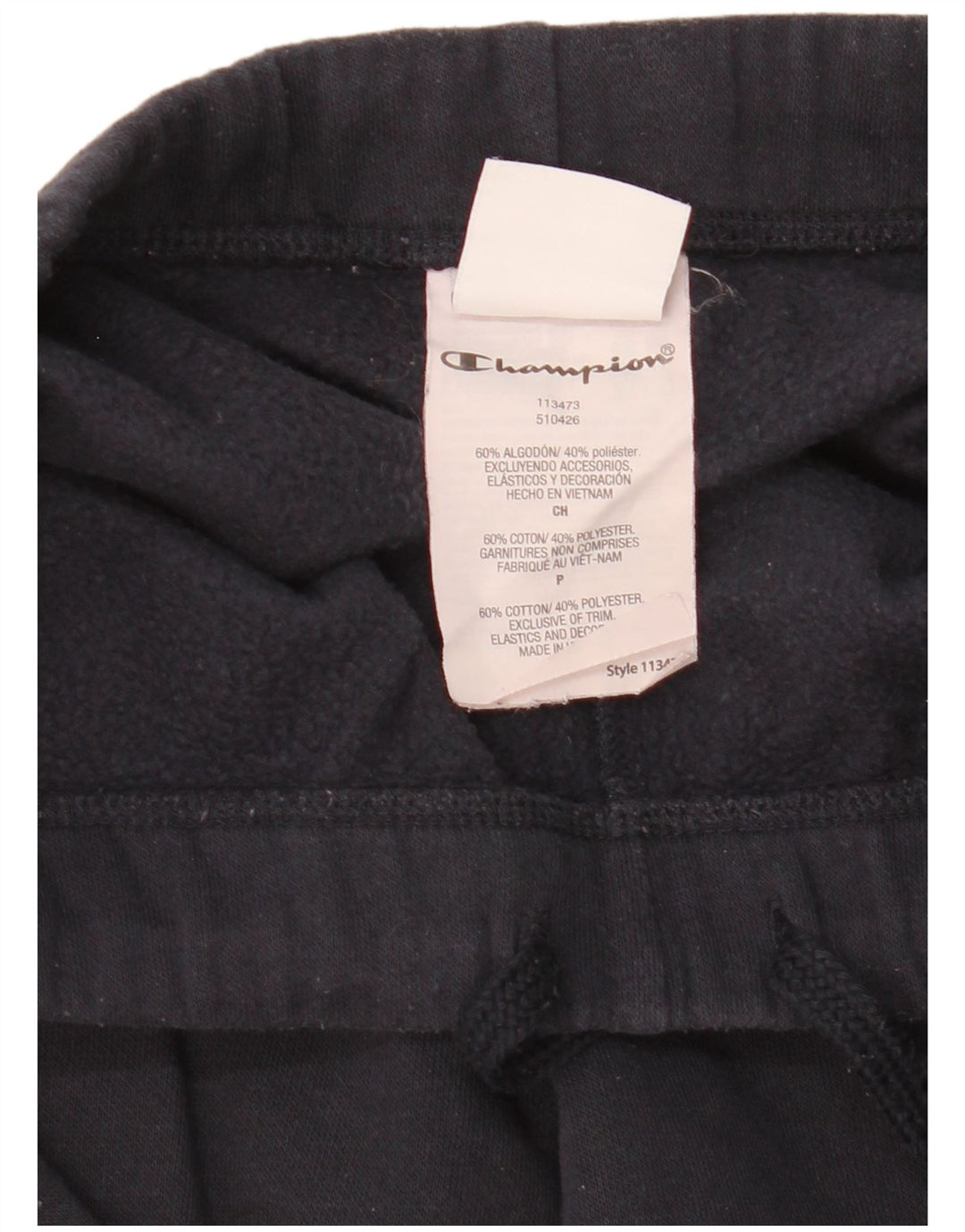 Champion Mens Tracksuit Trousers Small  Navy Blue Cotton