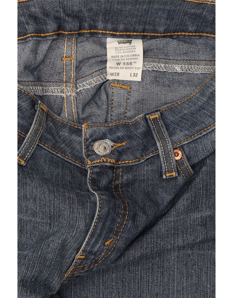 LEVI'S Womens 555 Bootcut Jeans W28 L32 Blue Cotton Vintage Levi's and Second-Hand Levi's from Messina Hembry 