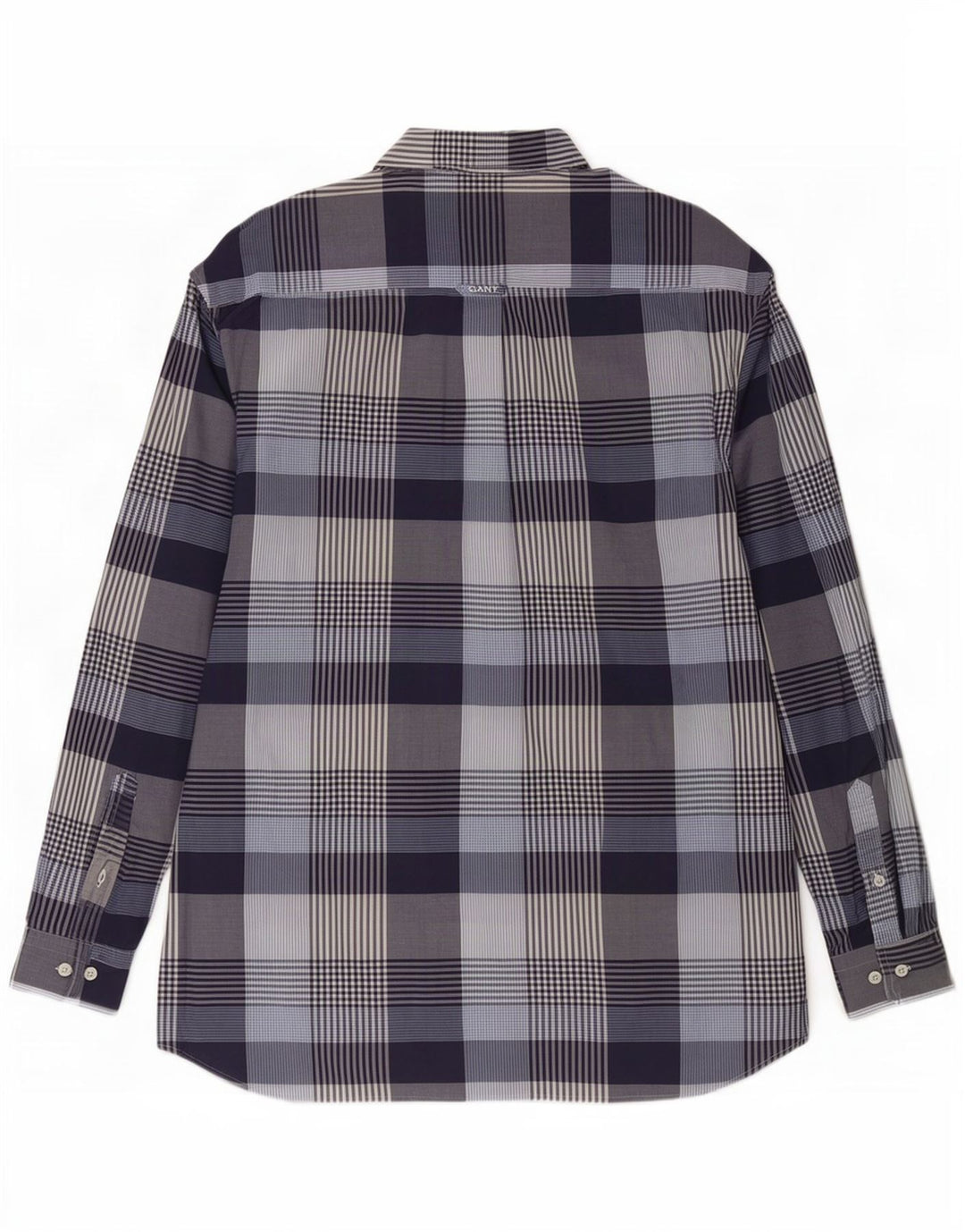 Gant Mens Regular Fit Shirt XL Navy Blue Check Cotton