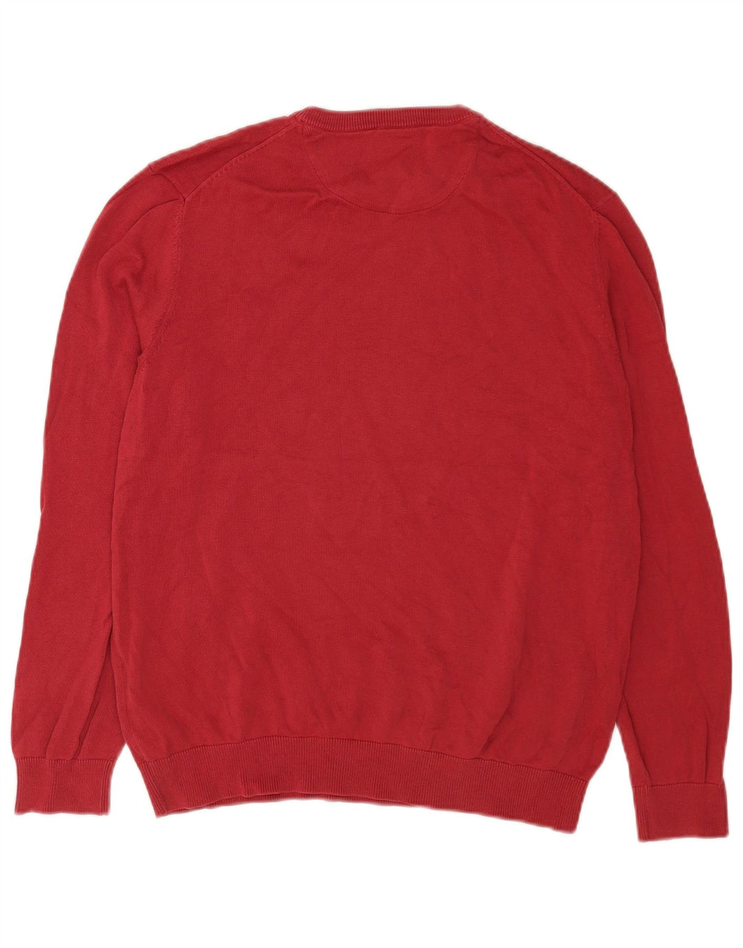 Timberland Mens Crew Neck Jumper Sweater Large Red Cotton