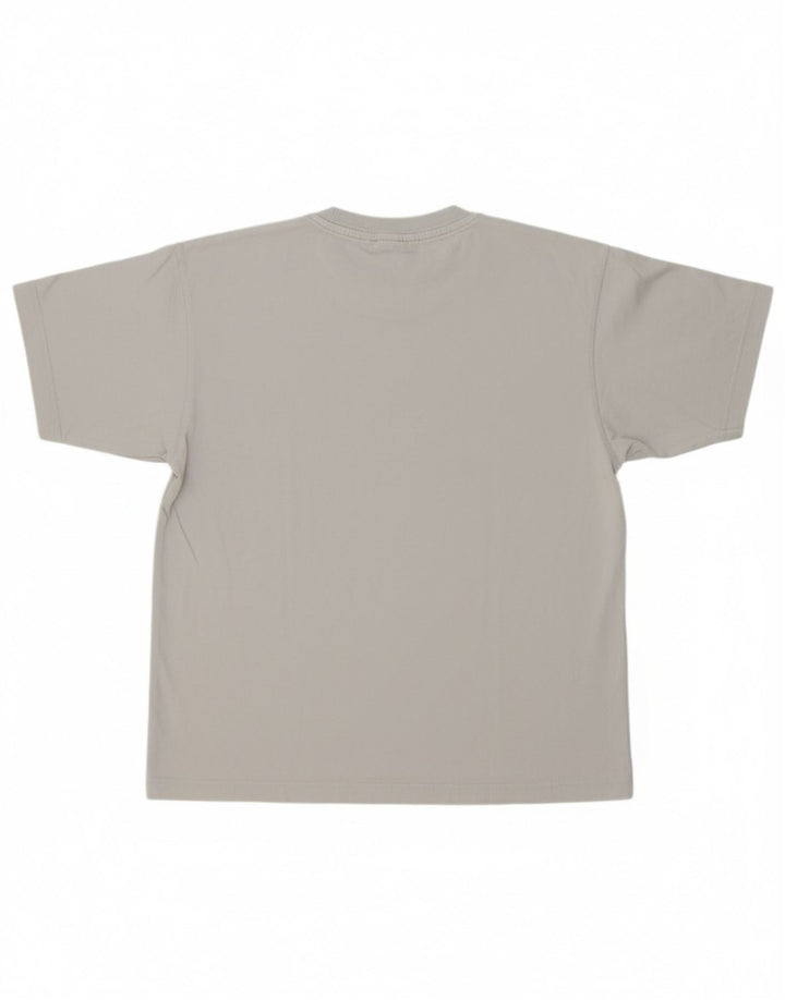 ADIDAS Mens Graphic T-Shirt Top Small Off White Cotton