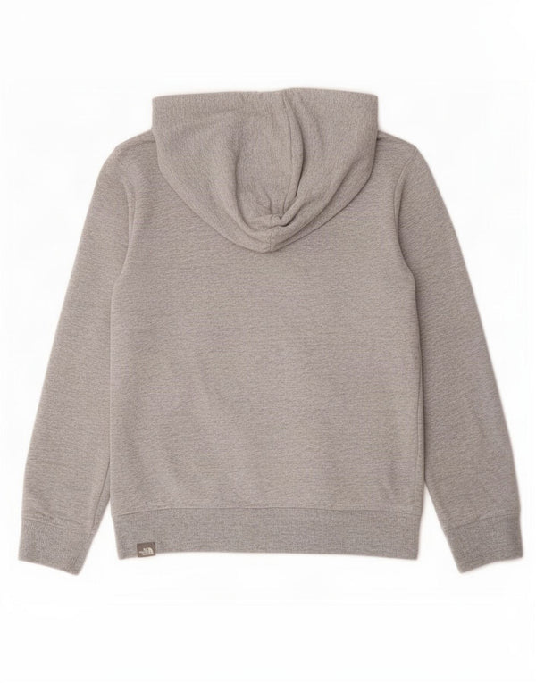 The North Face Boys Graphic Hoodie Jumper 11-12 Years Large Grey Flecked