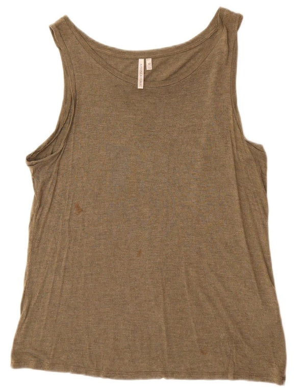 Banana Republic Womens Vest Top UK 12 Medium Khaki Modal