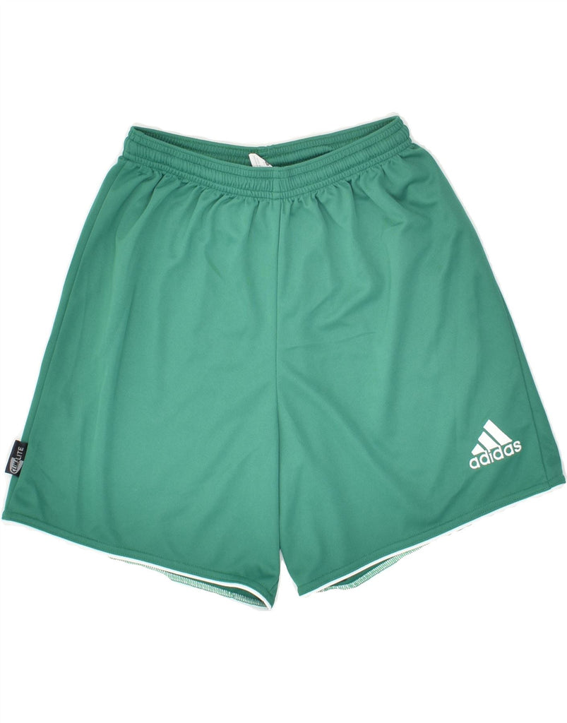 ADIDAS Boys Sport Shorts 7-8 Years XS  Green Polyester | Vintage Adidas | Thrift | Second-Hand Adidas | Used Clothing | Messina Hembry 