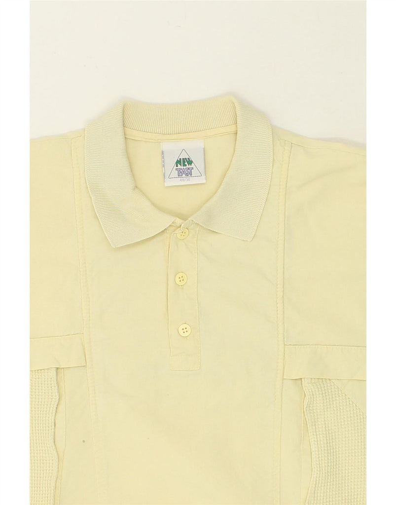 NEW FAST Mens Loose Fit Polo Shirt IT 48/50 Medium Yellow Cotton Vintage New Fast and Second-Hand New Fast from Messina Hembry 