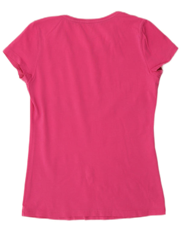 Adidas Womens Climalite Graphic T-Shirt Top UK 12 Medium Pink