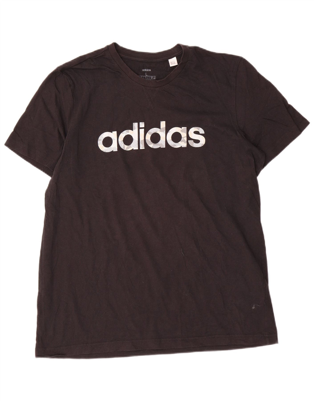 Adidas Mens Graphic T-Shirt Top Large Black Cotton