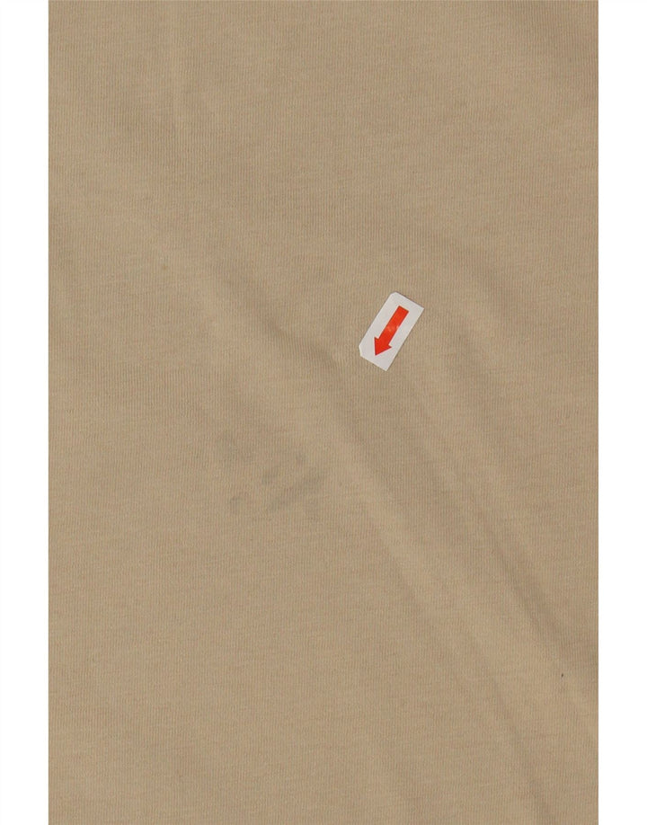 ASICS Mens T-Shirt Top XL Beige Cotton