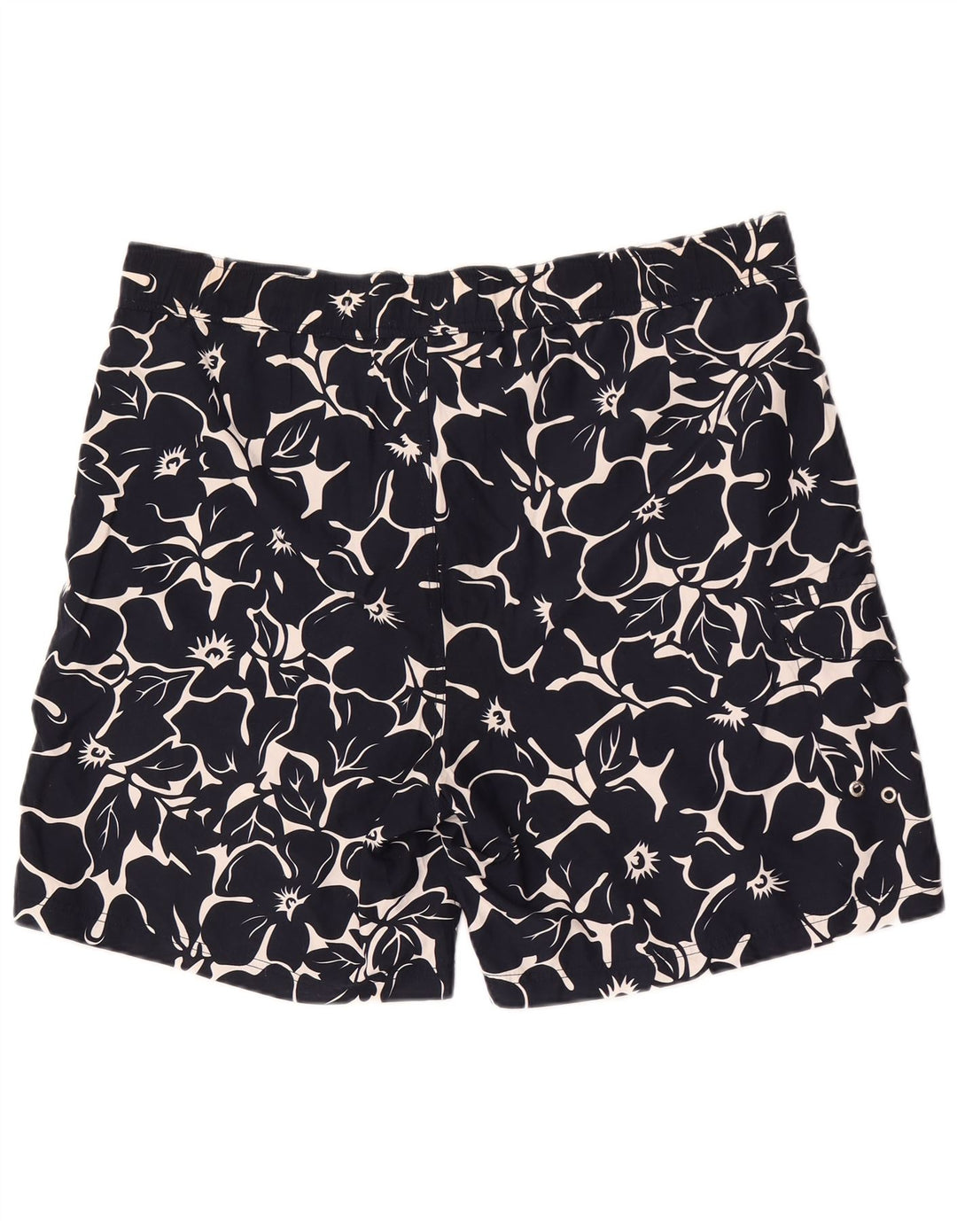 Nautica Mens Swimming Shorts XL Navy Blue Floral Polyester