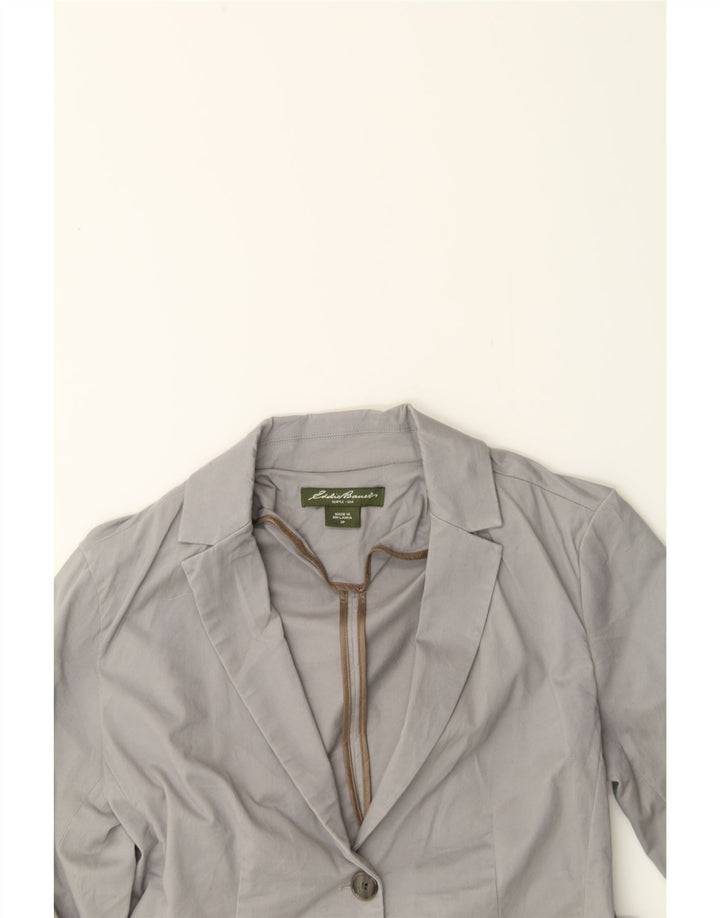 EDDIE BAUER Womens 2 Button Blazer Jacket US 2 XS Grey Cotton Vintage Eddie Bauer and Second-Hand Eddie Bauer from Messina Hembry 