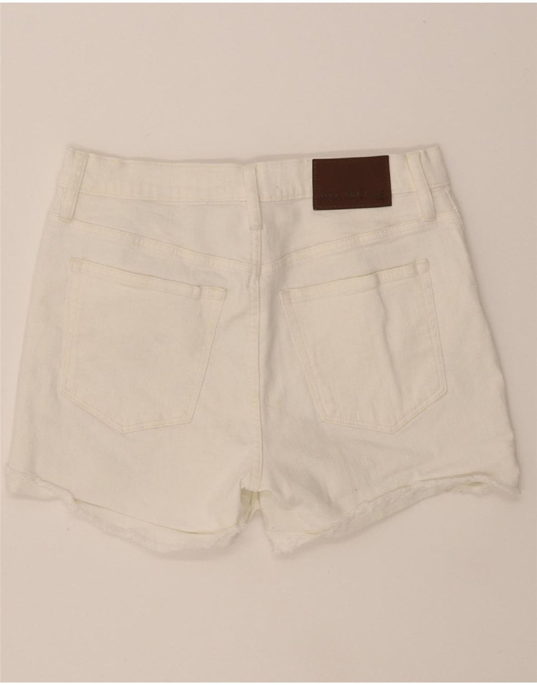 J. CREW Womens Mercantile Denim Shorts W28 Medium White Cotton Vintage J. Crew and Second-Hand J. Crew from Messina Hembry 