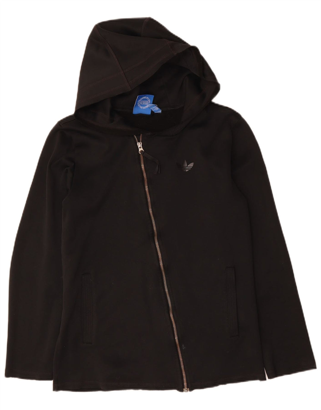 ADIDAS Mens Zip Hoodie Sweater XS Black Polyester