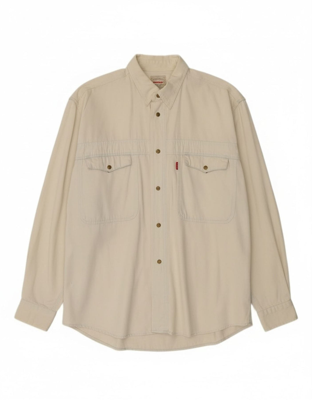 Carrera Mens Denim Shirt Small Off White