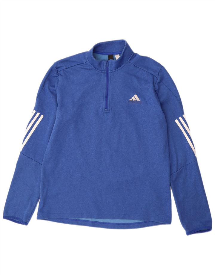 ADIDAS Mens Aeroready Zip Neck Pullover Tracksuit Top Medium Blue