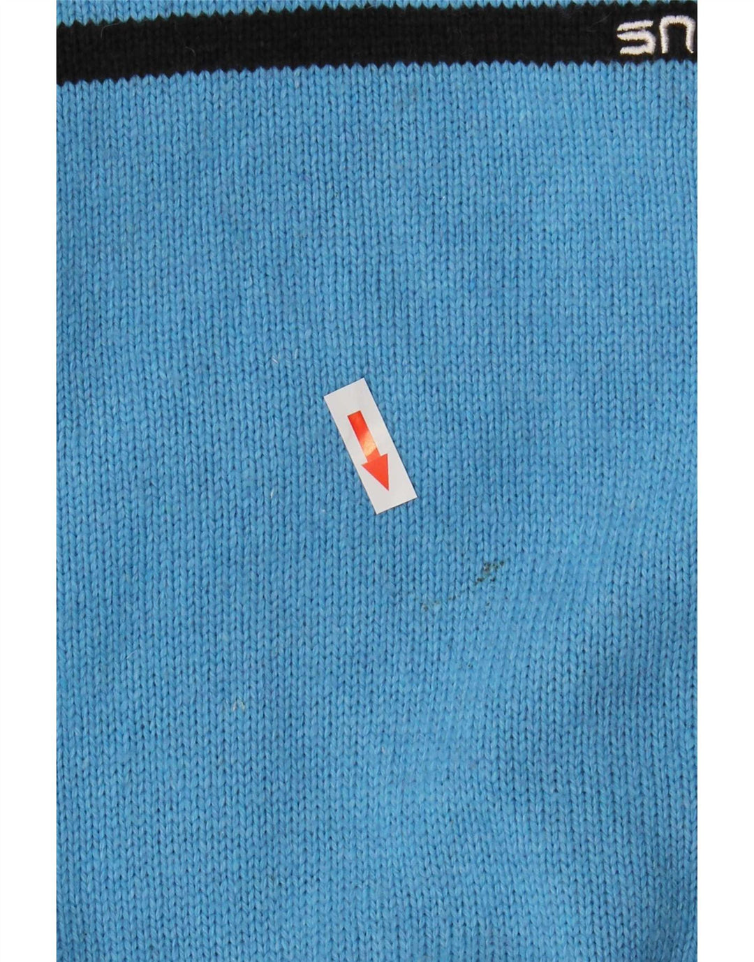 TCM Mens Zip Neck Jumper Sweater Large Blue Colourblock Acrylic